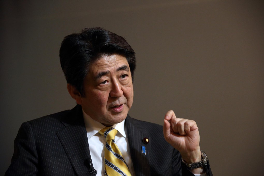 Shinzo Abe, in Tokyo yesterday, appears to have stepped away from deeper reforms in sectors such as agriculture. Photo: Bloomberg