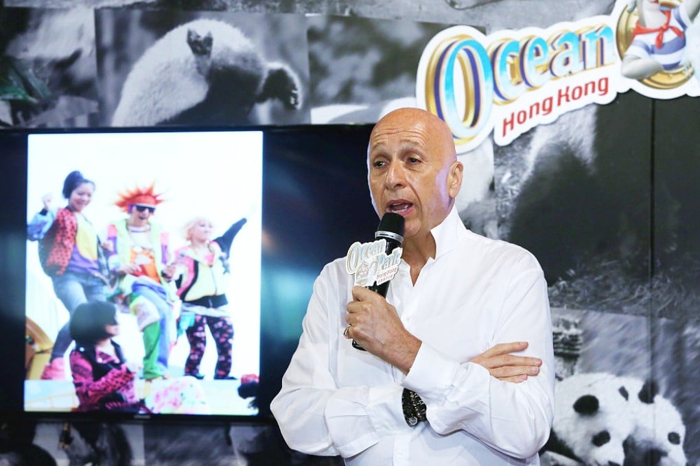 Allan Zeman spoke to the media on Monday at Ocean Park in Aberdeen. Photo: Sam Tsang