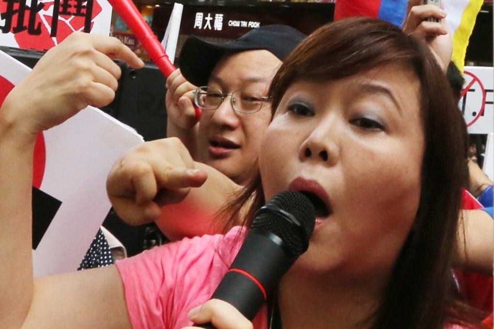 Is this microphone edible? Hunger striker Leticia Lee See-yin has been surrounded by temptation. Photo: Felix Wong