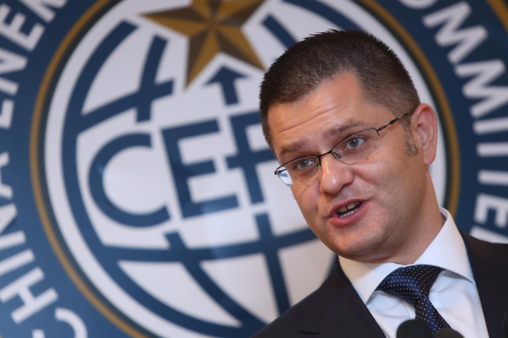 Vuk Jeremic speaks at a seminar in Causeway Bay. Photo: Sam Tsang