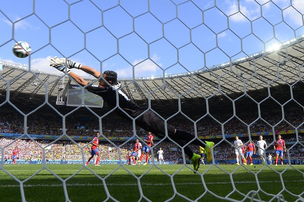 Costa Rica keeper Keylor Navas makes a save. Photo: AFP