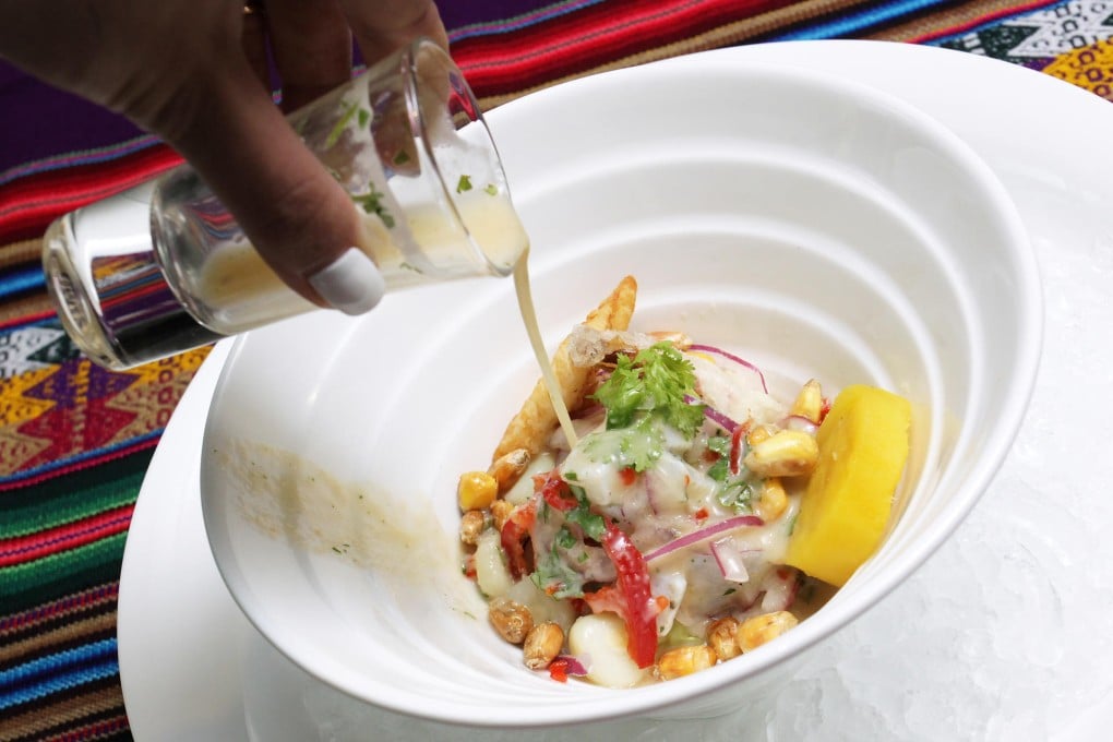 Marinated fish in lime juice and chilli peppers.