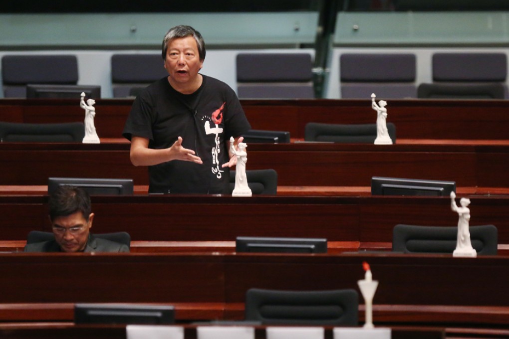 The motion was tabled by lawmaker Lee Cheuk-yan, chairman of the Hong Kong Alliance in Support of Patriotic Democratic Movements of China, which organised the annual candlelight vigil at Victoria Park on June 4. Photo: Nora Tam