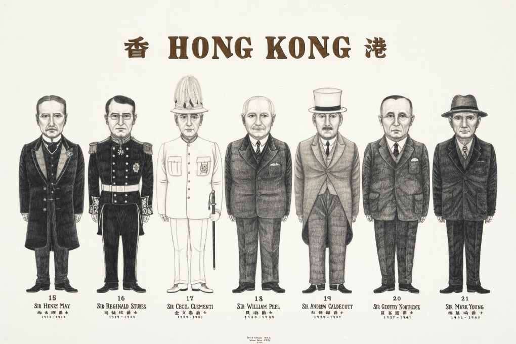 Sketchy recollection: Wilson Shieh's drawing The Twenty-Eight British Hong Kong Governors.