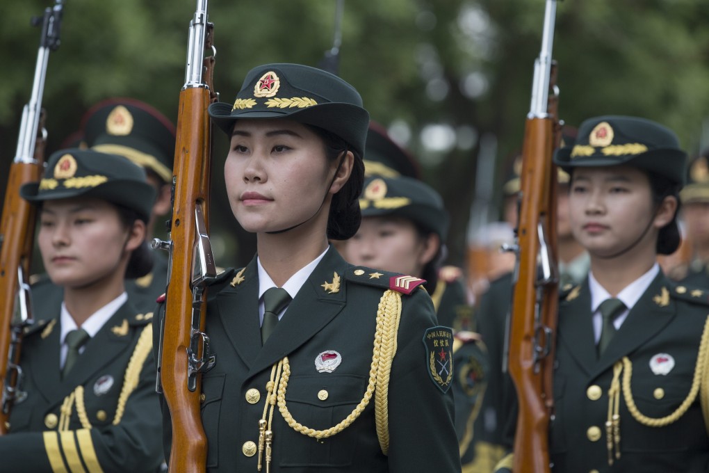 PLA soldiers taking part in a march. China has in recent years increased its military investment in line with economic growth. Photo: EPA