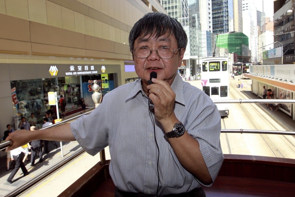 Professor Joseph Ting rolls through the city's history on a tram tour. Photo: Edward Wong