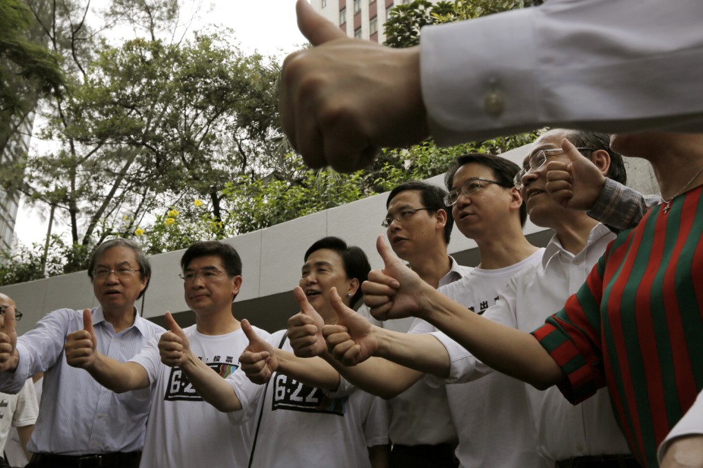 Pro-democracy supporters at the start of the Occupy Central civil referendum. The mainland will be watched for its handling of protests in Hong Kong. Photo: AP