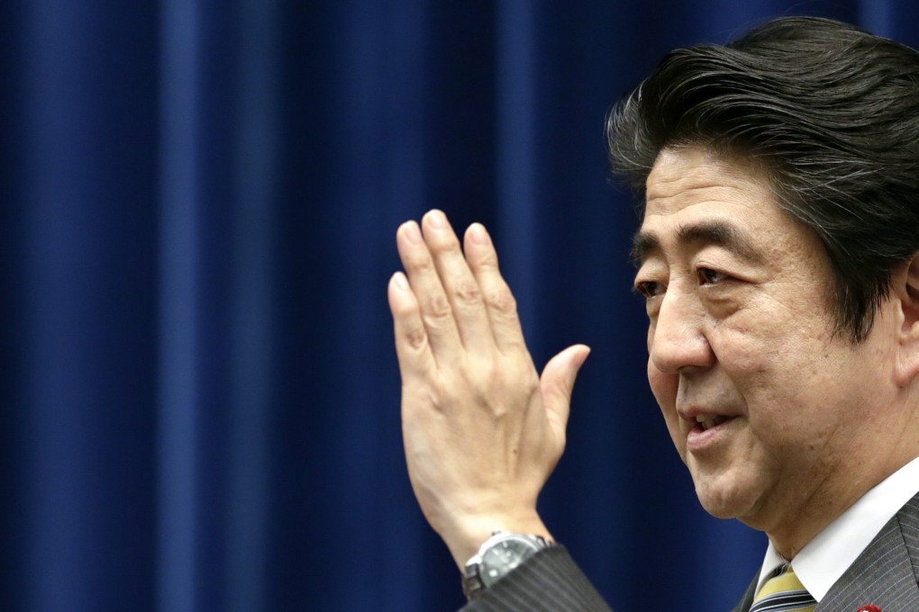 Abe is nudging lawmakers to legalise casinos to help boost gross domestic product. Photo: EPA