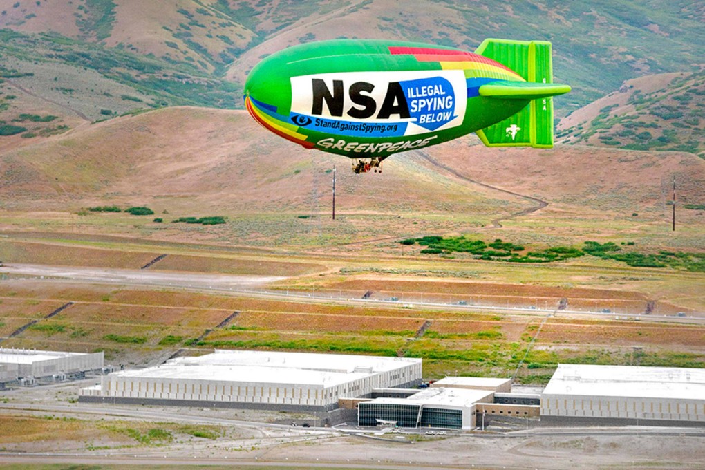 The blimp flying over the data centre in Utah. Photo: SMP