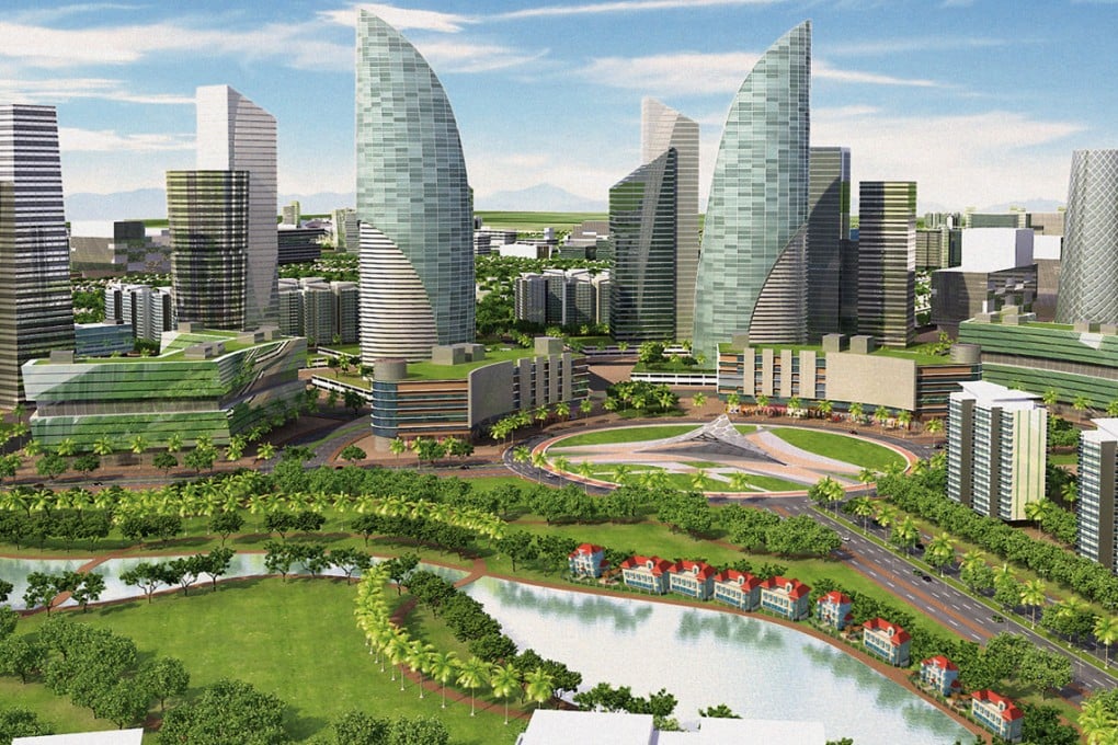 An artist’s impression shows Wave City in Ghaziabad, a “smart city” in India. Photos: Corbis; SCMP; Ayona Datta
