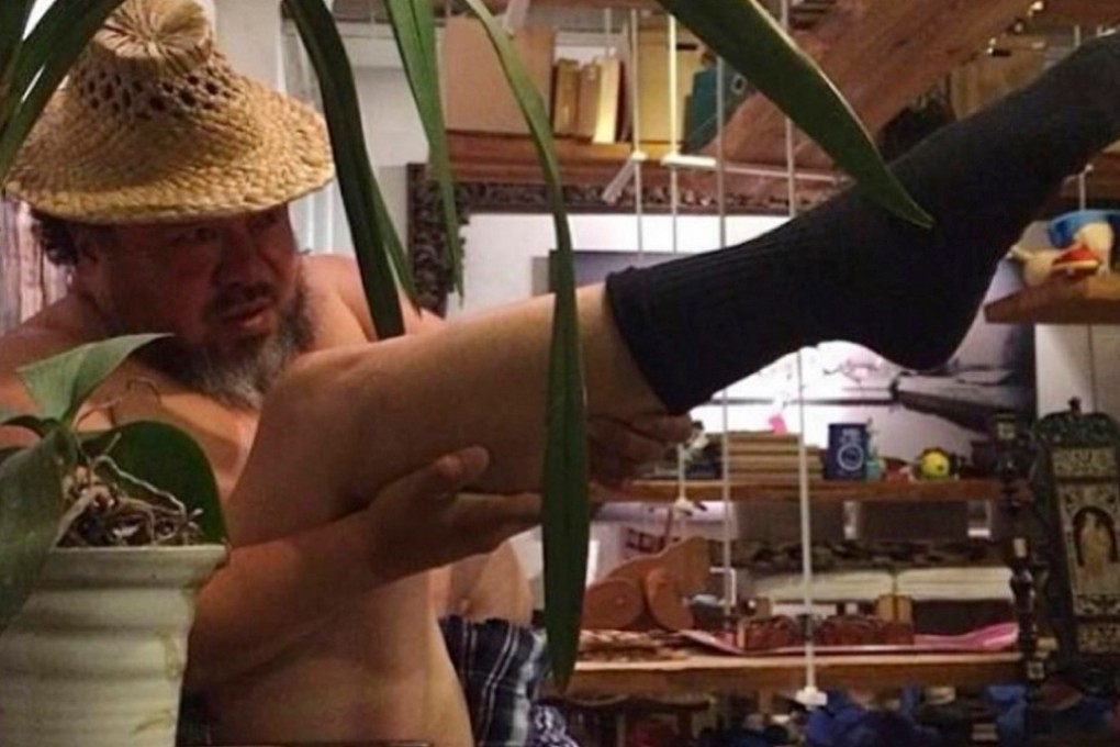 Ai Weiwei's post has spawned a rash of leg-gun photos on the web. Photo: AP