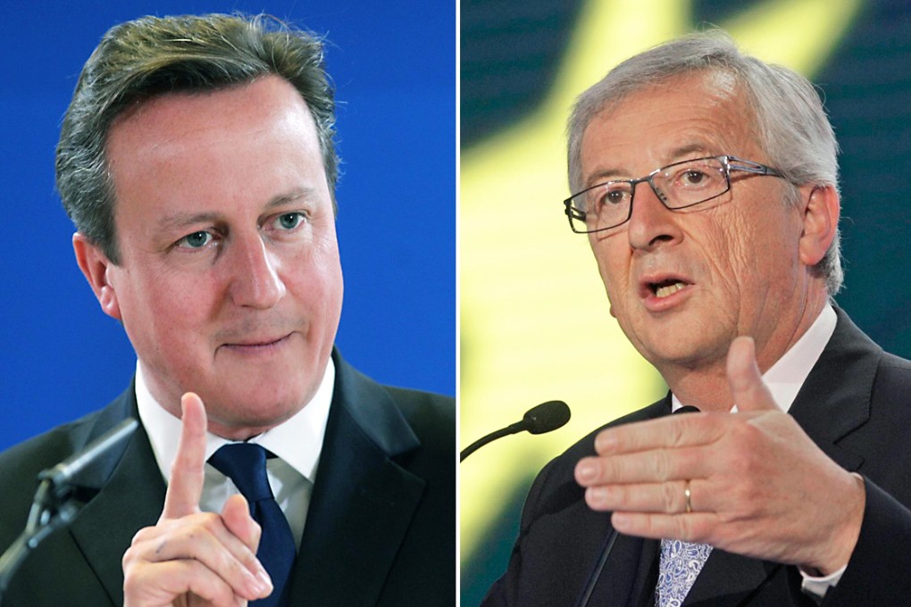 David Cameron (left) and Jean-Claude Juncker. Photos: AP