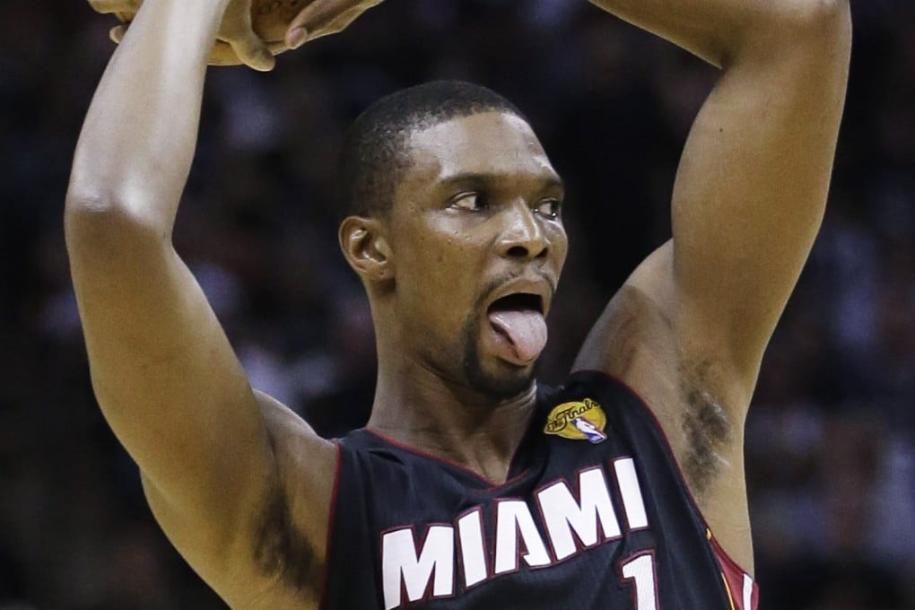 Miami Heat centre Chris Bosh is becoming a free agent like his "Big Three" teammates. Photo: AP