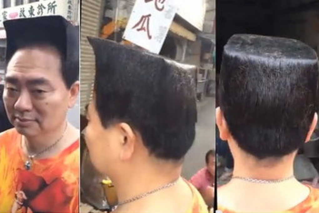 Wu adopted this hair to look "more like a young guy in his 20s or 30s". Photo: Screenshot via ETtoday.net