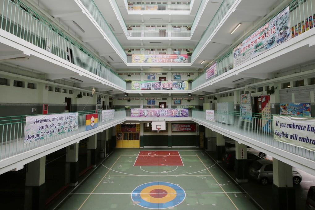 Some 800 pupils cram into Choi Hung Estate Catholic Secondary School, yet applications for a new site have been rejected. Photo: Sam Tsang