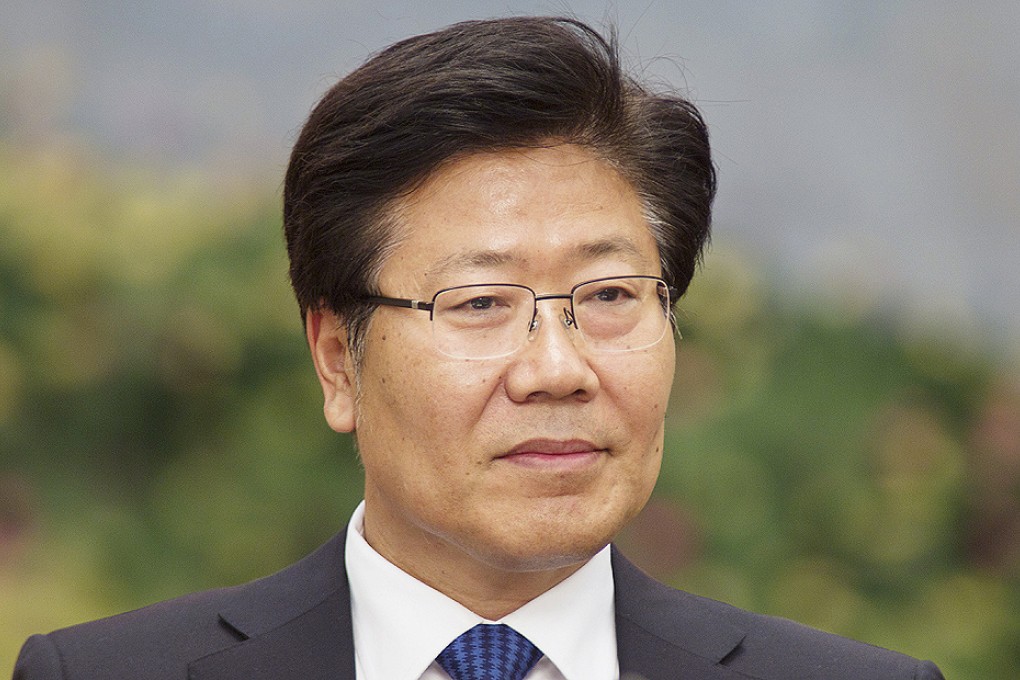 Zhang Chunxian, party chief of Xinjiang, at a meeting in Beijing. Photo: Simon Song