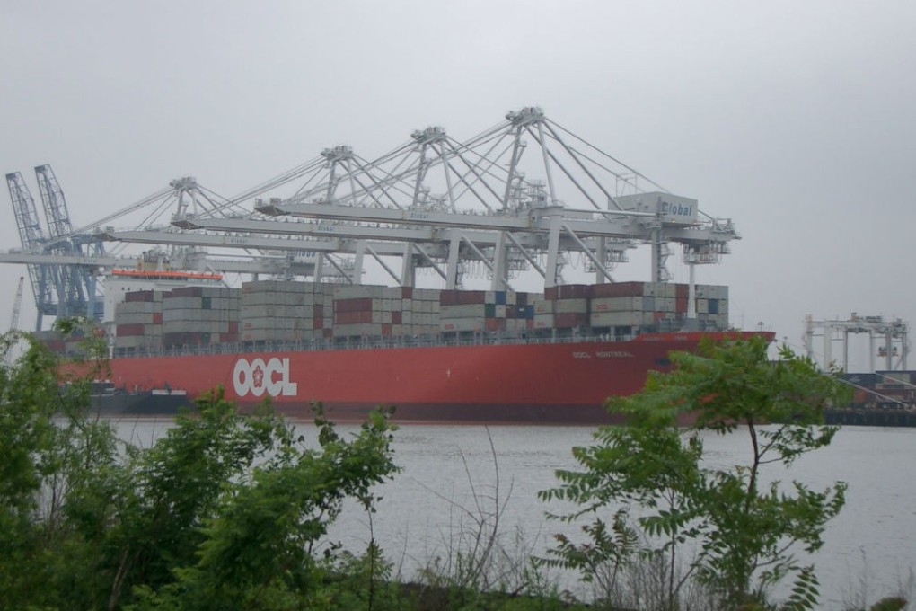 File photo of the OOCL Montreal. Courtenay Allan died in 2003 after plunging six floors down a lift shaft onboard the container ship. Photo: SCMP Pictures.