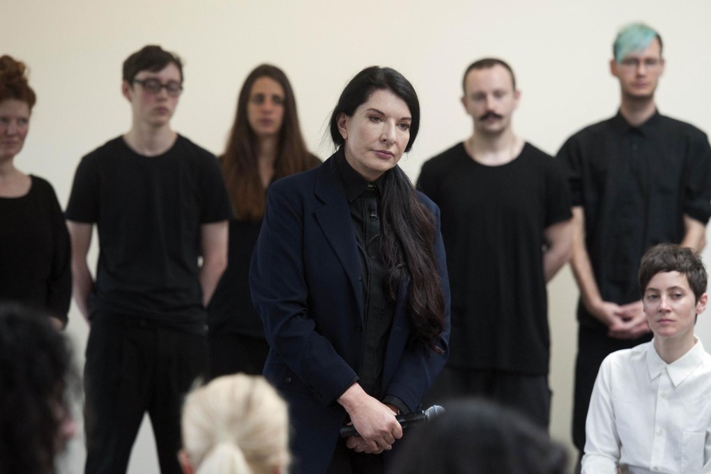 Marina Abramovic (centre) is at the centre of concern about infringement of Mary Ellen Carroll's Nothing, her project since 1996. Photo: AFP