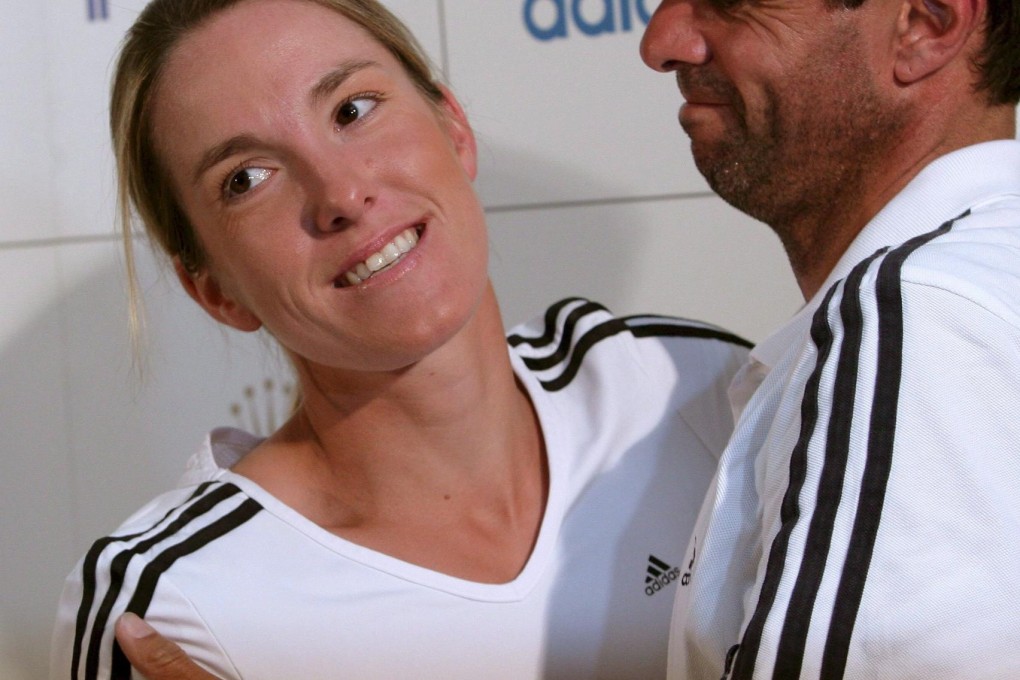 Carlos Rodriguez (right) formerly coached Belgium's Justine Henin (left). Photo: EPA