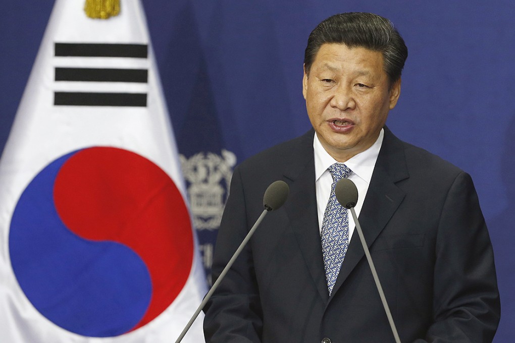 Xi recalled Japan’s repressive colonial rule and wartime aggression – a message guaranteed to go down well in Seoul. Photo: Reuters