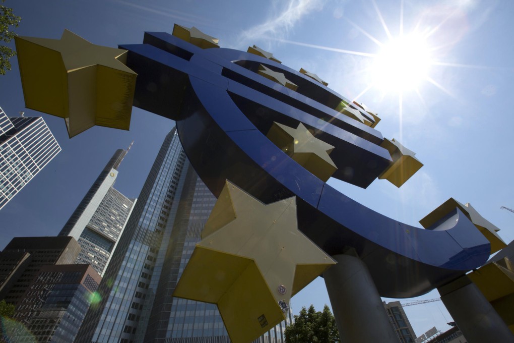 Europe's central bank has cut its deposit rate to minus 0.1 per cent and given US$1 trillion of emergency loans to banks. Photo: Bloomberg