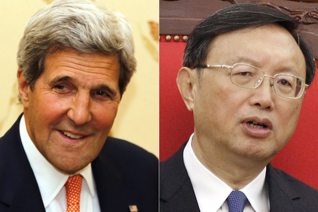 United States Secretary of State John Kerry (left) will be in Beijing for a bilateral dialogue that begins tomorrow. State Councillor Yang Jiechi will lead the Chinese side in the two days of talks.