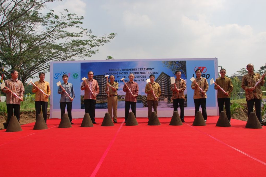 Groundbreaking ceremony of the Cikarang Hotel Residence project at Toyota Tsusho Land in Lippo Cikarang.