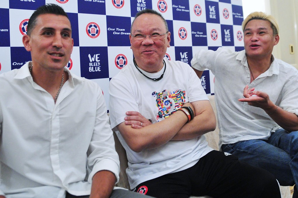 Eastern Salon coach Cristiano Cordeiro (left), club director Peter Leung Shou-chi and deputy director Au Wai-lun. Photo: SCMP Pictures
