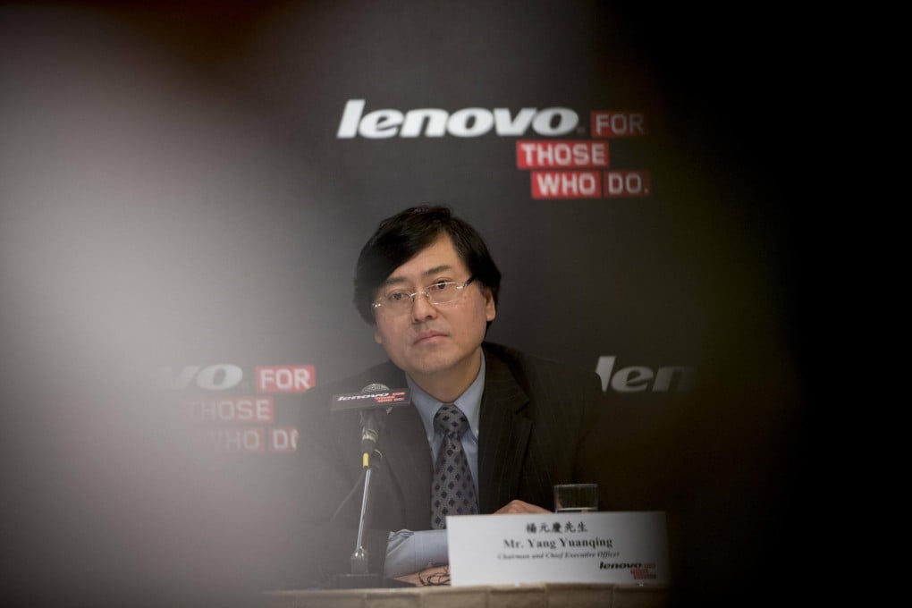 Lenovo chairman and chief executive Yang Yuanqing is confident the company will stay on track to achieve its targets. Photo: Bloomberg