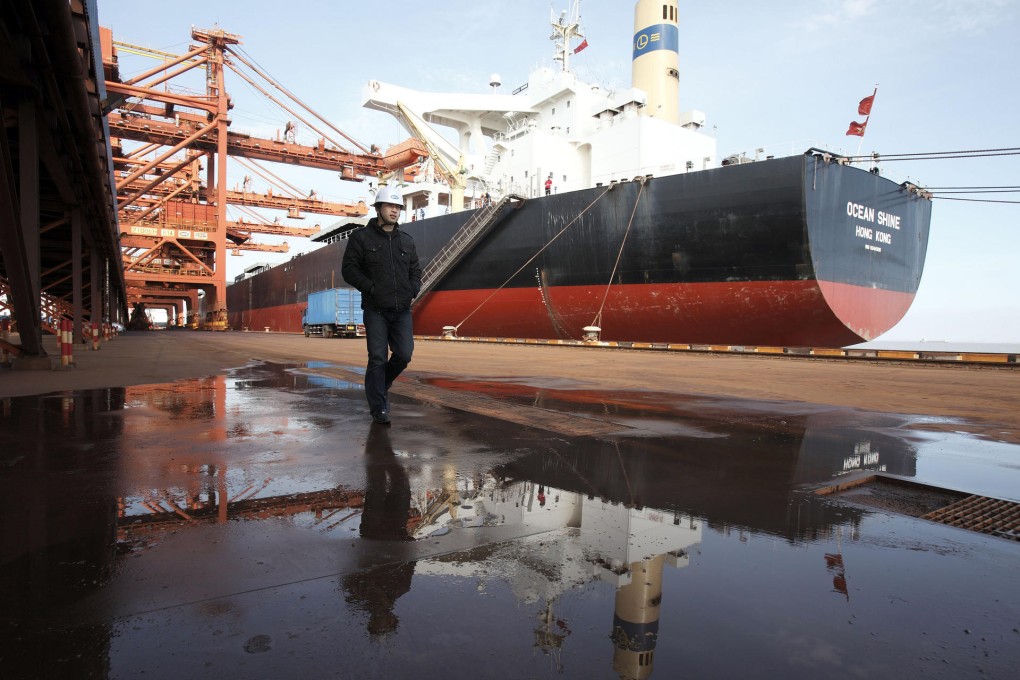 High iron ore inventories in China and inactive traders have contributed to a market with less cargoes and lower rates, brokers say. Photo: Bloomberg