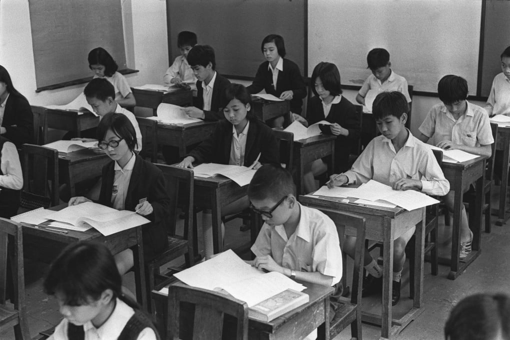 Local students sit the Secondary School Entrance Examination, in 1974. Photos: SCMP