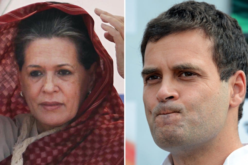 Sonia Gandhi (left) and her son Rahul (right) have been summoned to answer allegations that they used US$15 million of party funds to pay off debts accrued by a now defunct newspaper publishing business several years ago. Photos: AP, AFP