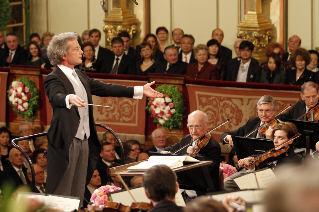 Austrian Maestro Franz Welser-Moest conducts the Vienna Philharmonic Orchestra at the Golden Hall of Vienna's Musikverein. Photo: Handout