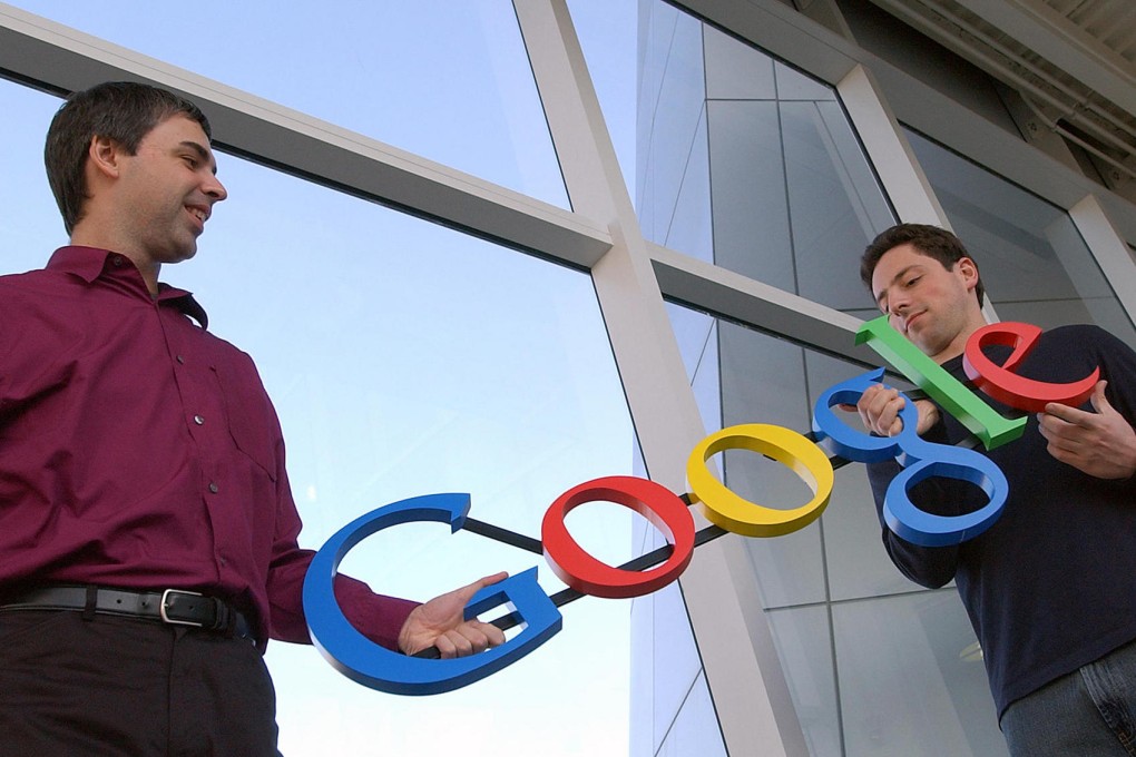 Larry Page, left, and Sergey Brin see opportunity in health care and data science, as well as search and artificial intelligence. Photo: AP