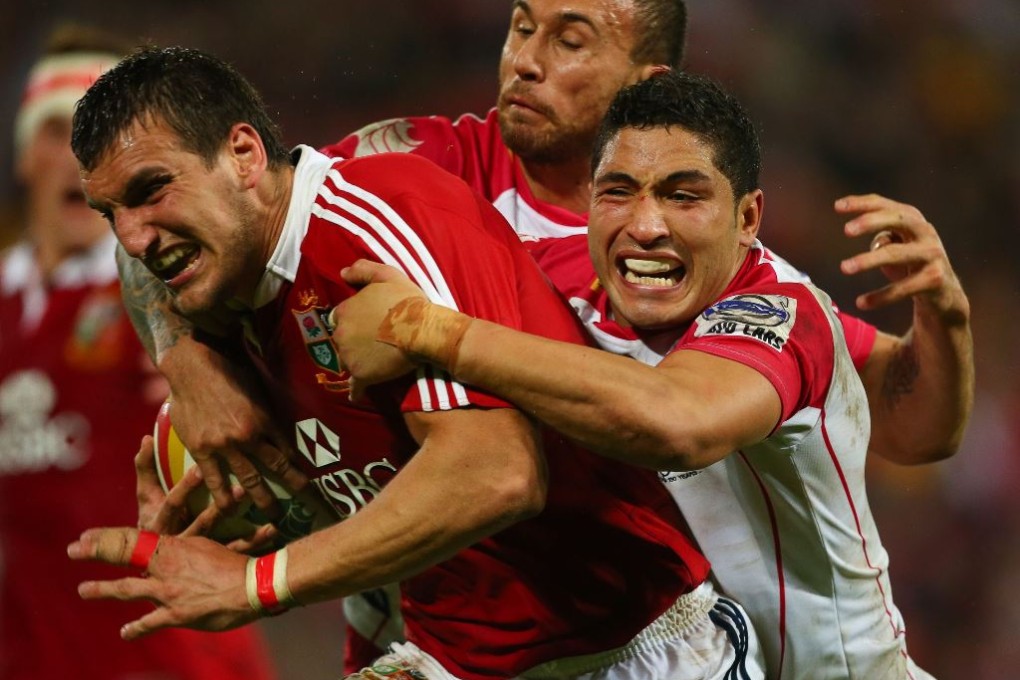 Wales skipper Sam Warburton, shown here in action during last year’s British & Irish Lions tour of Australia, has been left without a team after signing a new WRU contract. Photo: AFP