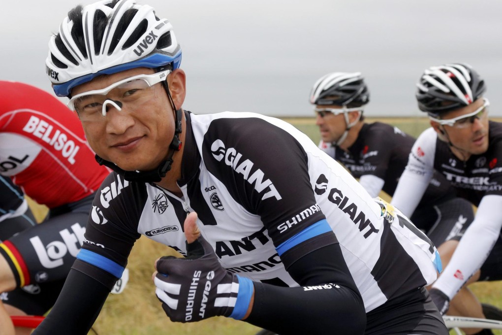 Ji Cheng is the first Chinese cyclist to ride the Tour de France. Photo: Reuters