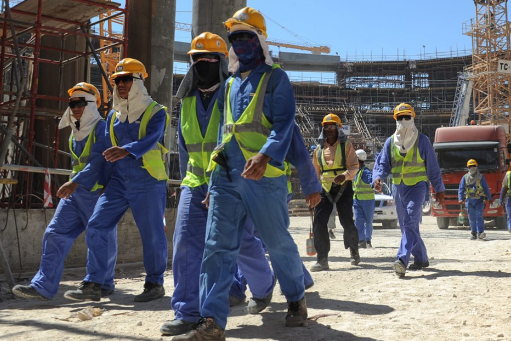 Foreign workers in Doha, Qatar. Photo: EPA