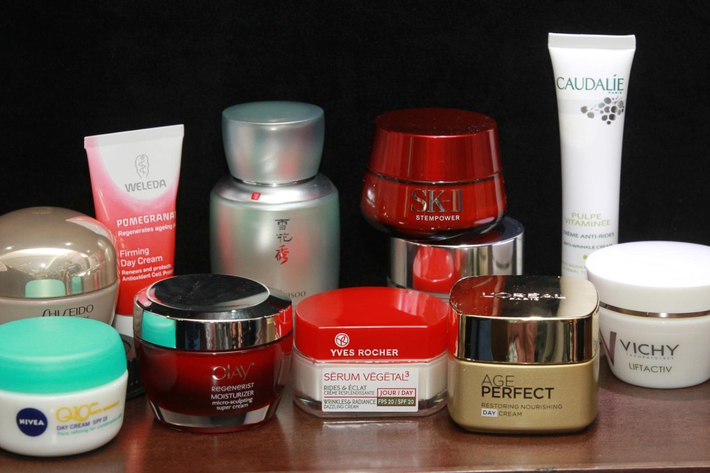 Some of the anti-wrinkle creams tested. Photo: Edward Wong