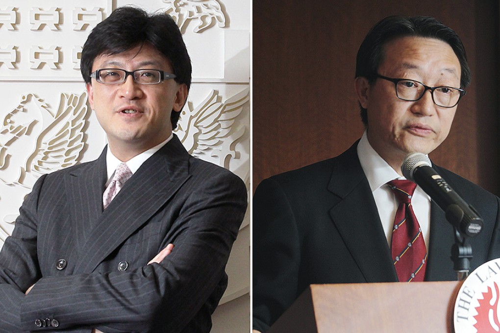 Hong Kong Bar Association chairman Paul Shieh (left) and Law Society president Ambrose Lam.