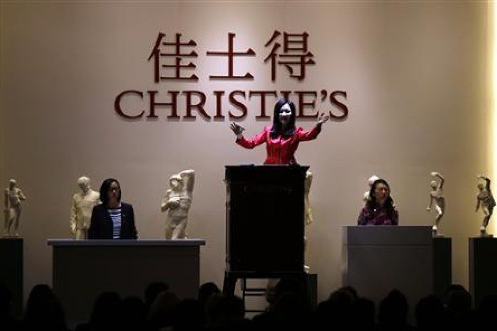 A Christie's auction in China. Photo: Reuters