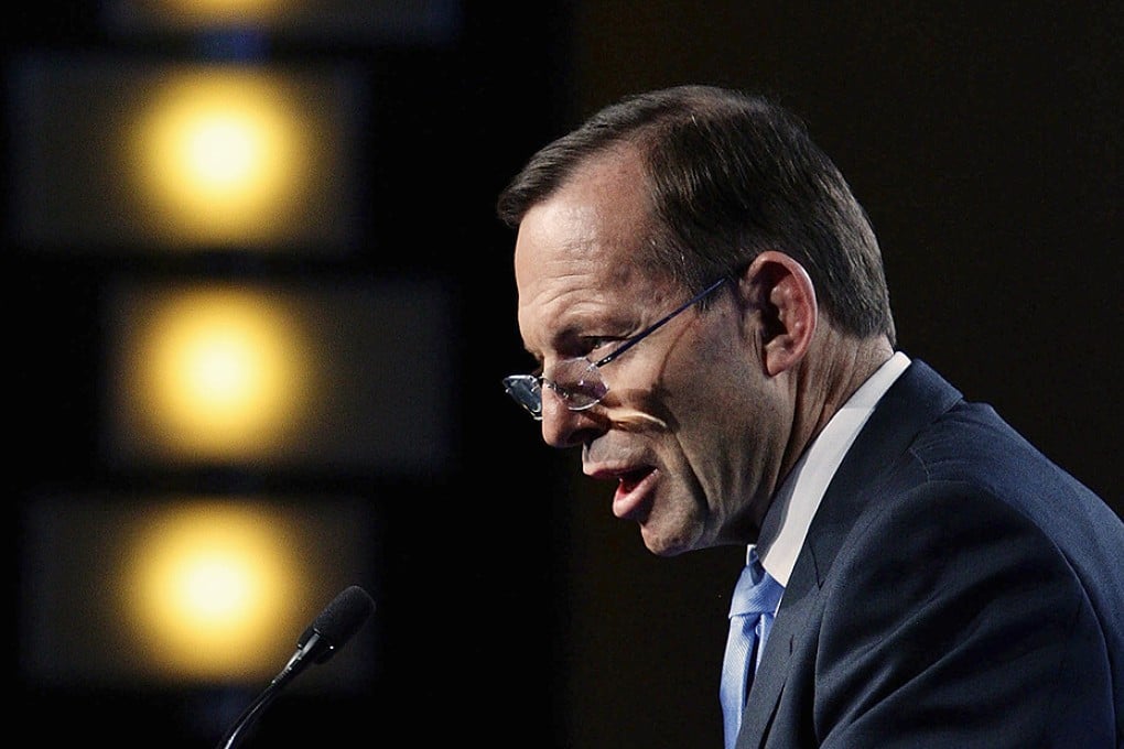 Australian PM Tony Abbott speaking in Sydney on Thursday. Photo: Reuters