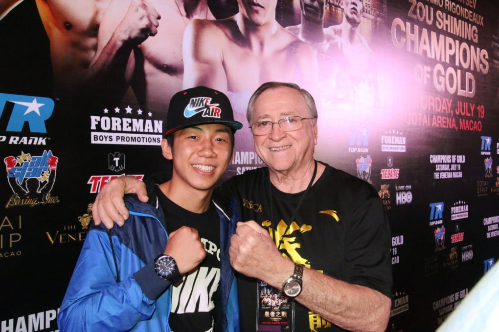 Hong Kong boxer Rex Tso with Miguel Diaz. Photo: Unus Alladin