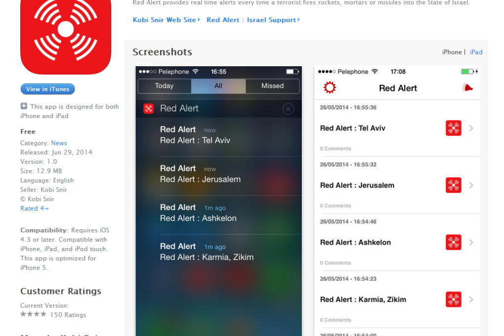 More than 550,000 Israelis have downloaded the Red Alert phone app, says its co-creator, Ari Sprung.