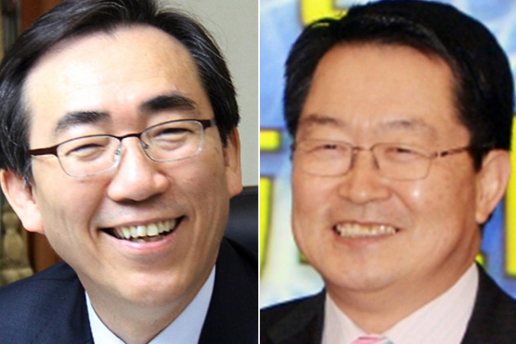 South Korean officials Cho Tae-yul (left) and Baek Seung-joo will hold talks with their Chinese counterparts.