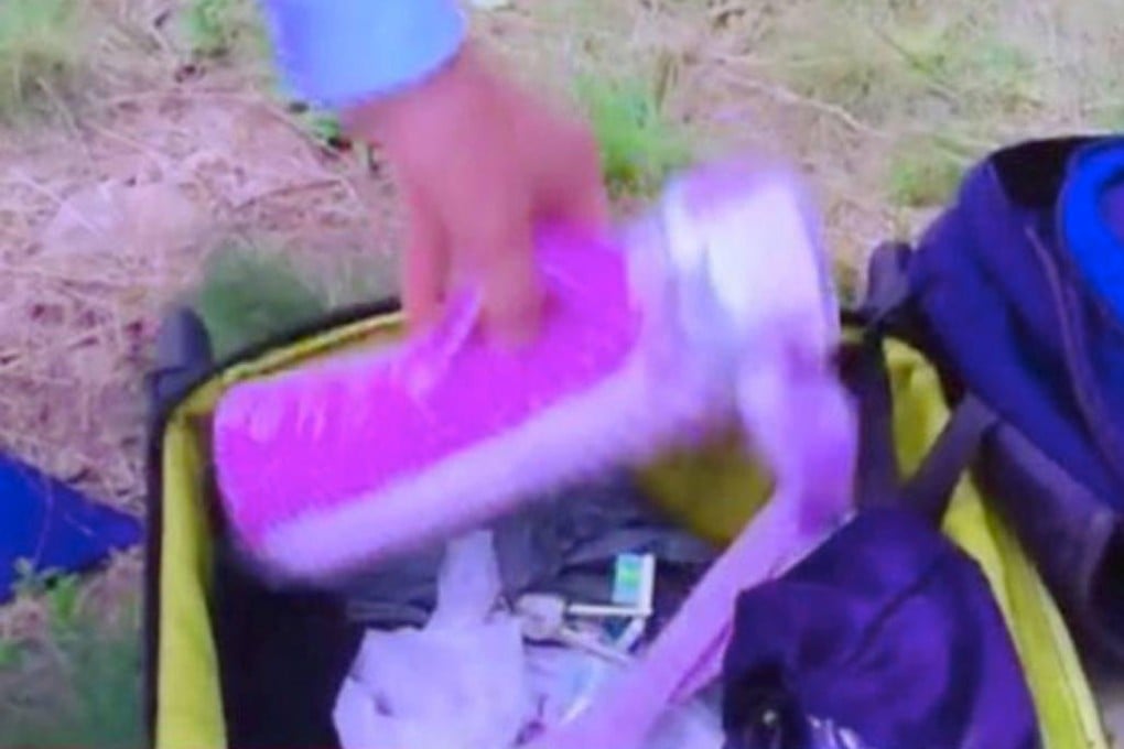 In a news broadcast on Sunday, Sky News presenter Colin Brazier was shown rummaging through personal belongings in an opened suitcase at the site, picking up a set of keys before saying: “We shouldn’t really be doing this.”