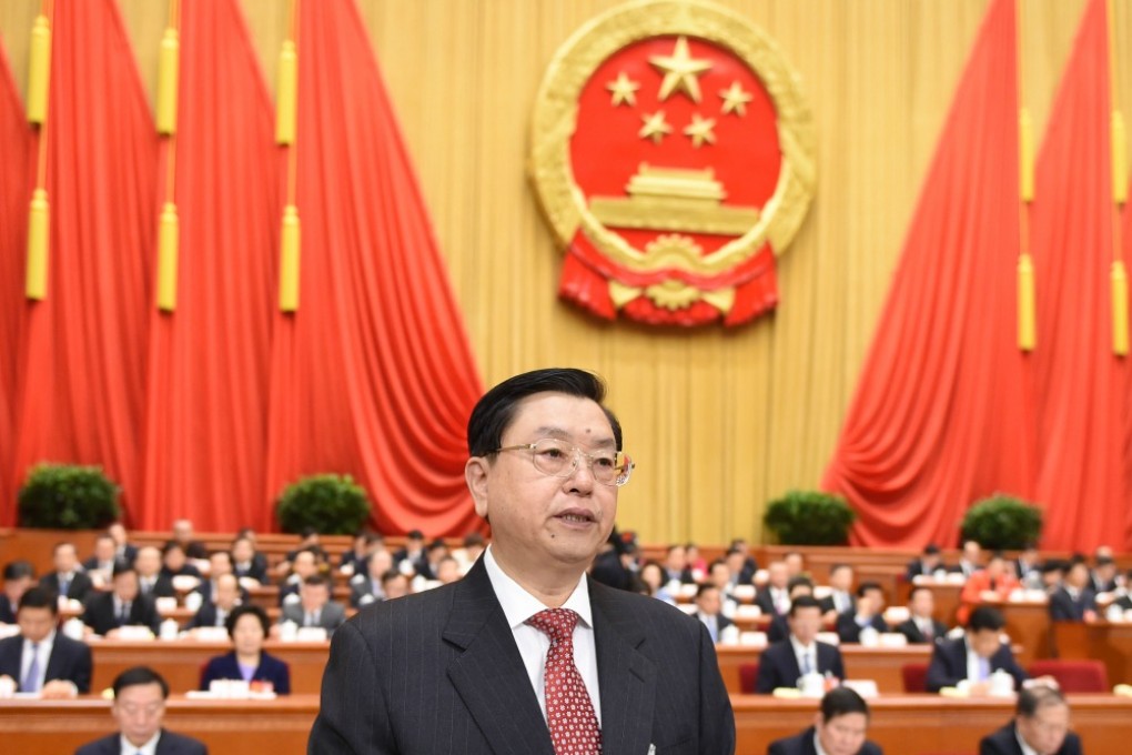 Zhang Dejiang met with Leung Chun-ying on Saturday to discuss political reform. Photo: Xinhua