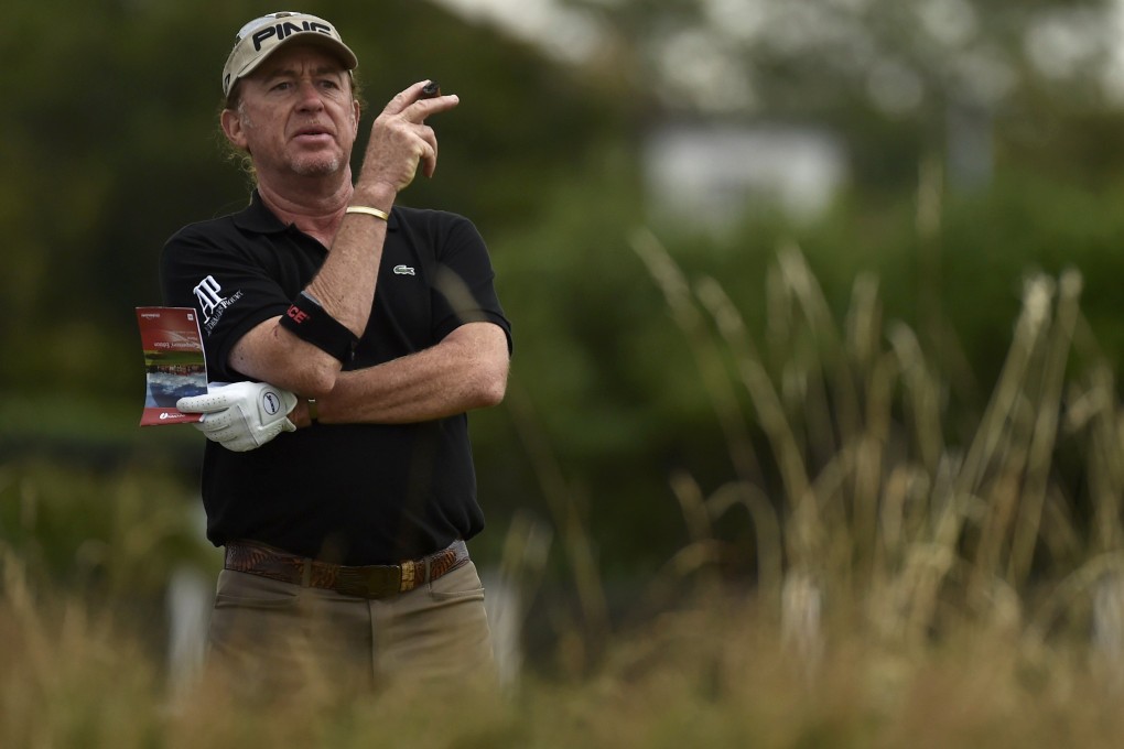 Miguel Angel Jimenez of Spain waits on the third fairway during a practice round ahead of the British Open. The Spaniard is looking forward to his debut at the Macau Open. Photo: Reuters