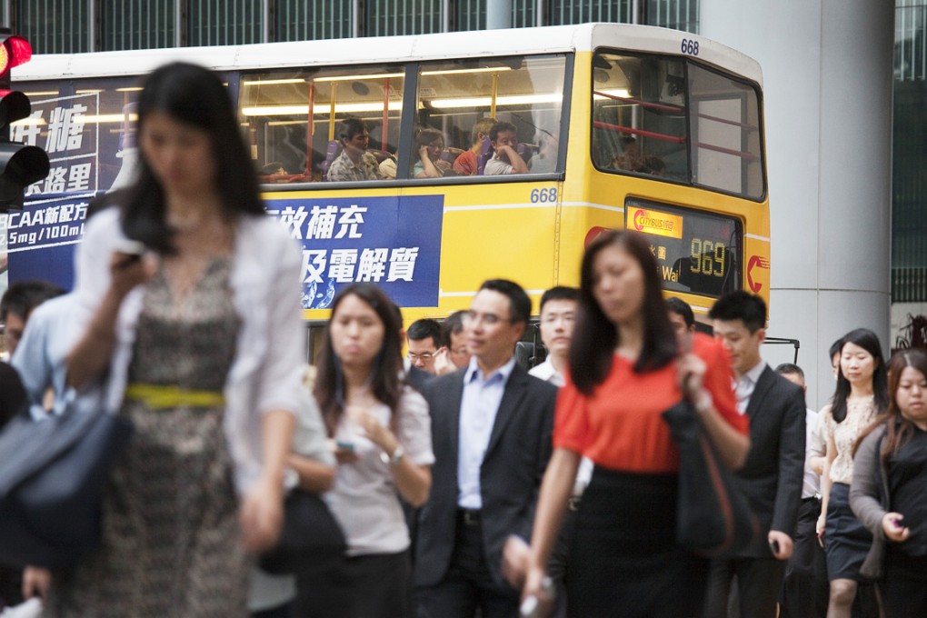 Hong Kong ranks third out of six Asian locations in a gender diversity survey that looked at women in the workplace. Photo: Bloomberg