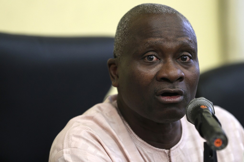 Dr Jide Idris, state commissioner for Health in Lagos, speaks during a news conference on the first death of an Ebola victim in Nigeria. Photo: Reuters