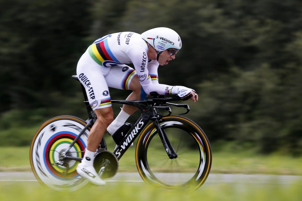 Tony Martin of Germany on his way to winning the 20th stage of the Tour de France, a time trial over 54km from Bergerac to Perigueux. Photo: EPA